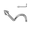 Implant Grade Titanium Small Spike Corkscrew Nose Stud