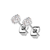 Surgical Steel FLATTER White CZ Gem Earrings