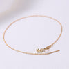 Stainless Steel Gold PVD Adjustable Dainty Thin Anklet