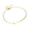 Stainless Steel Gold PVD Thin Bar Chain Bracelet - Pierced Universe