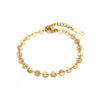 Stainless Steel Gold PVD Round Disc Chain Bracelet - Pierced Universe