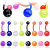 Acrylic Bio Flex Marble Swirl Flexible Belly Button Navel Ring - Pierced Universe