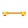 Acrylic Bio Flex Orange Beach Ball Straight Barbell