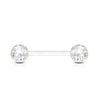 Clear Glitter Acrylic Straight Barbell - Pierced Universe