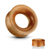 Double Flared Organic Brown Saba Wood  Concave Ear Tunnels - Pierced Universe