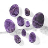 Double Flared Saddle Tear Drop Amethyst Stone Plugs - Pierced Universe