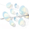 Double Flared Saddle Tear Drop Blue Opalite Stone Plugs - Pierced Universe