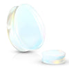 Double Flared Saddle Tear Drop Blue Opalite Stone Plugs - Pierced Universe