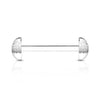 Flexible Acrylic Straight Barbell Tongue Ring with Dome Half-Ball Ends - Pierced Universe