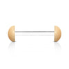 Flexible Acrylic Straight Barbell Tongue Ring with Dome Half-Ball Ends - Pierced Universe