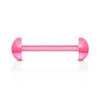 Flexible Acrylic Straight Barbell Tongue Ring with Dome Half-Ball Ends - Pierced Universe