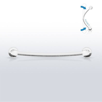 Flexible PTFE Acrylic Straight Barbell - Pierced Universe