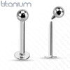 High Polished Implant Grade Titanium with Internally Threaded Ball - Pierced Universe