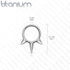 Implant Grade Titanium Black PVD Spike Hinged Septum Ring Hoop Clicker - Pierced Universe