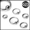 Implant Grade Titanium Multi Use Captive Bead Ring Hoop - Pierced Universe