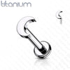 Internally Threaded Crescent Moon Implant Grade Titanium Labret - Pierced Universe