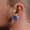 Organic Natural Blue Sodalite Single Flared Stone Plugs - Pierced Universe