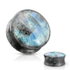 Organic Natural Labradorite Stone Double Flared Ear Plugs Spacers Gauges - Pierced Universe