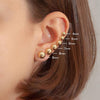 Pair of 925 Sterling Silver Gold PVD Dainty Ball Minimal Earring Studs - Pierced Universe