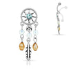 Reverse Top Down Vintage Dream Catcher Belly Button Navel Ring - Pierced Universe