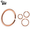 Rose Gold PVD High Polished Surgical Steel High Polished Easy Bend Nose, Cartilage Hoop Ring - Pierced Universe