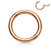 Rose Gold Surgical Steel Hinged Clicker CBR Helix Tragus Cartilage Septum Hoop Ring - Pierced Universe