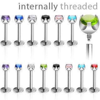 Surgical Steel 3 Prong Tragus Cartilage Labret Stud