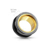 Surgical Steel Black PVD Screw on Tunnels with Gold Interior - Pierced Universe